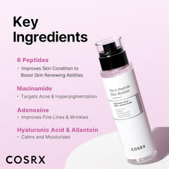 COSRX 6X Peptide Collagen Booster Toner Serum, Niacinamide & Hyaluronic Acid Facial Essence for All Skin Types, Korean Skin Care, Paraben Free, 150mL/5.07 Fl.Oz