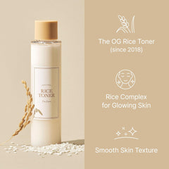 I'm From Rice Toner, 77.78% Rice Extract from Korea, Glow Essence with Niacinamide, Hydrating for Dry Skin, Vegan, Alcohol Free, Fragrance Free, Peta Approved, K Beauty Toner, 5.07 Fl Oz