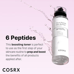 COSRX 6X Peptide Collagen Booster Toner Serum, Niacinamide & Hyaluronic Acid Facial Essence for All Skin Types, Korean Skin Care, Paraben Free, 150mL/5.07 Fl.Oz