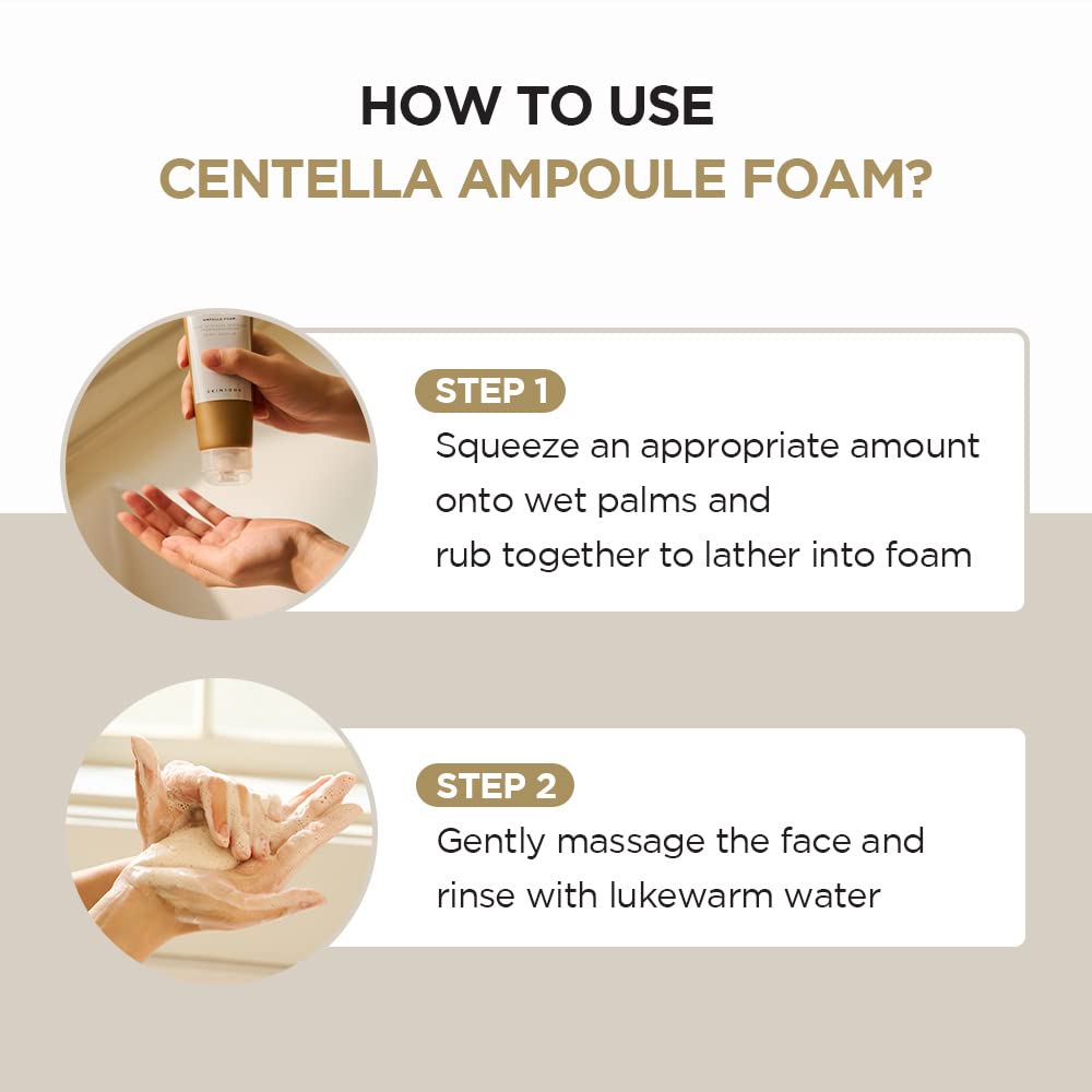 SKIN1004 Madagascar Centella Ampoule Foam 4.22 fl.oz, 125ml, Low pH Foam Cleanser, Natural Soda Powder Coconut Surfactant and EWG Green Grade