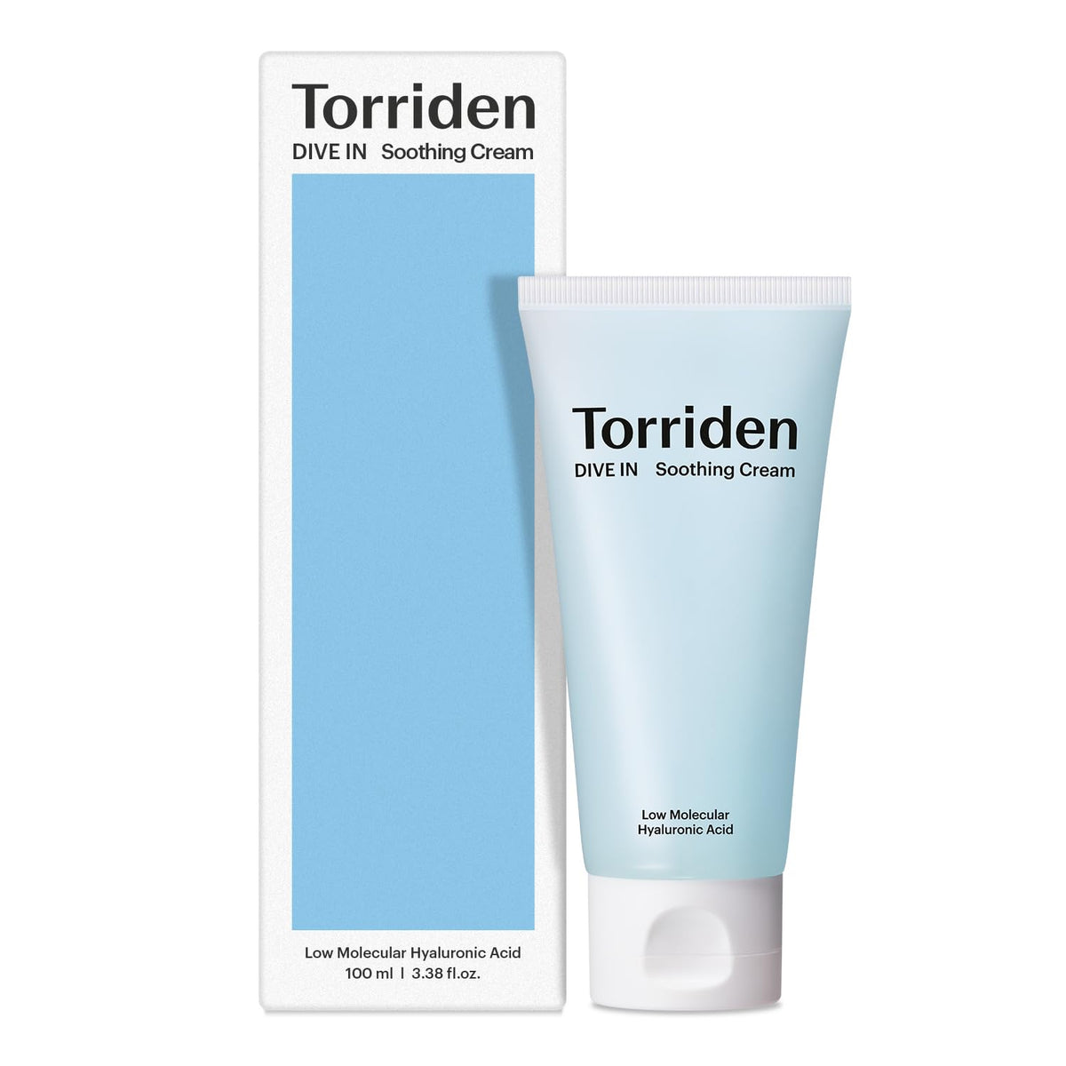 Torriden DIVE IN Hyaluronic Acid Soothing Cream 100ml (3.38 fl. oz) | Revitalizing Facial Moisturizer for Sensitive and Dry Skin | Hyaluronic Acid, Panthenol, Allantoin