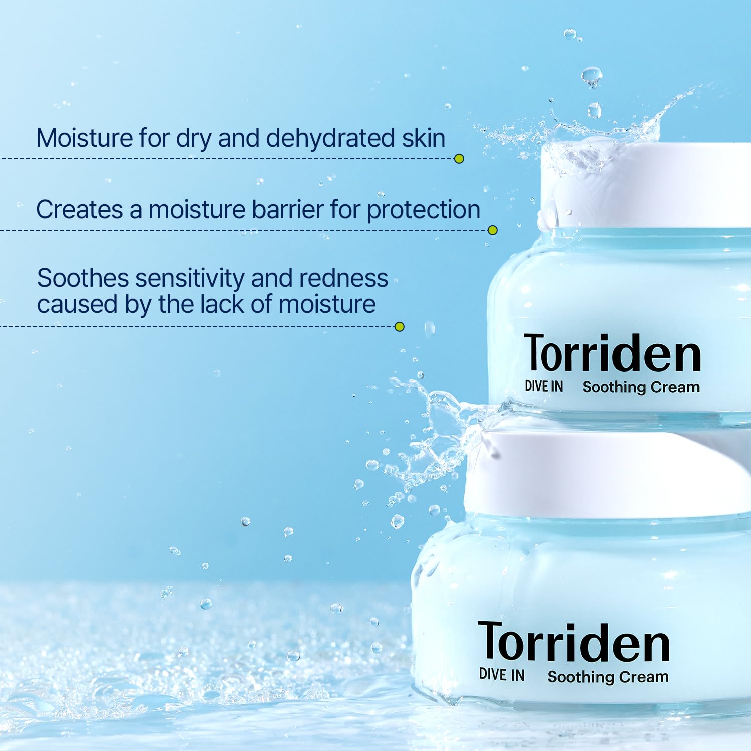 Torriden DIVE IN Hyaluronic Acid Soothing Cream 100ml (3.38 fl. oz) | Revitalizing Facial Moisturizer for Sensitive and Dry Skin | Hyaluronic Acid, Panthenol, Allantoin