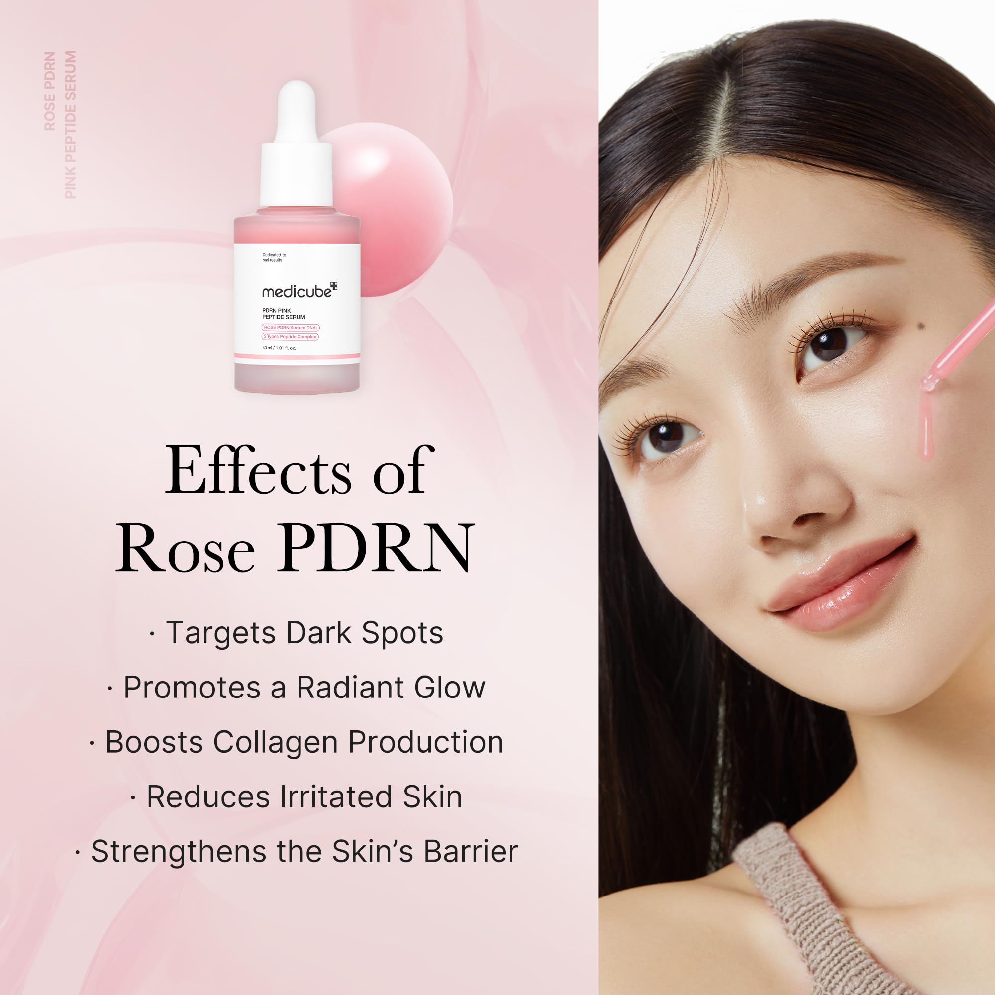 medicube Salmon DNA PDRN Pink Peptide Serum, 1.01 fl.oz
